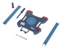 Vestil Steel Multi Direction Machinery Skate - 12 In. Length x 12 In. Width x 4-7/16 In. Height 6,600 lb - Blue and Gray
