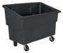 Vestil Polyethylene Totes - 30-3/4 In. x 52-1/2 In. x 42-5/16 In. 600 lb - Black