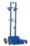 Vestil Steel Low Profile Lite Load Lift With Winch, Swivel Casters and Manual Floor Lock - 20 In. x 20 In. Platform 400 lb - Blue