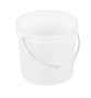 Vestil High Density Polyethylene Open Head Pail with Steel Handle - 11-13/16 In. x 11-13/16 In. x 11-1/8 In. 3-1/2 Gallon - White
