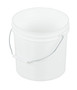 Vestil High Density Polyethylene Open Head Pail with Steel Handle - 11-13/16 In. x 11-13/16 In. x 11-1/8 In. 3-1/2 Gallon - White
