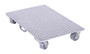 Vestil Aluminum Plate Dolly with Cast Steel Wheels and Handle - 36 In. x 24 In. x 6 In. 2800 lb - Silver