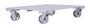 Vestil Aluminum Plate Dolly with Cast Steel Wheels and Handle - 36 In. x 24 In. x 6 In. 2800 lb - Silver