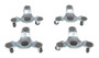 Vestil Steel Leg Dolly - 10-3/4 In. x 12 In. x 2-3/4 In. 300 lb 4 Pack - Silver