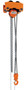 Vestil Steel Low Headroom Chain Hoist Push Trolley - 17 In. x 12-1/2 In. x 15 In. 6,000 lb - Orange