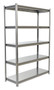 Vestil Stainless Steel Solid Rivet Shelving - 48 In. x 24 In. x 72 In. 3000 lb - Silver