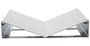 Vestil Steel V Block Manual Work Positioner Attachment - 16 In. x 16 In. x 3-1/4 In. - Silver