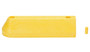 Vestil 100% Recycled Plastic End Section Modular Guard Curb - 21-1/4 In. x 6 In. x 5 In. - Yellow
