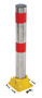 Vestil Stainless Steel Fold Down Bollard - 8-1/4 In. x 7-1/2 In. x 33-1/2 In. - Silver