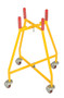 Vestil Steel Ergonomic Elevated Bucket and Pail Dolly - 29-3/8 In. x 29-3/8 In. x 32-1/8 In. 100 lb - Yellow