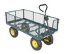 Vestil Steel Landscape Cart with Fold Down Side - 53 In. x 24 In. x 26 In. 1000 lb - Green