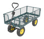 Vestil Steel Landscape Cart with Fold Down Side - 53 In. x 24 In. x 26 In. 1000 lb - Green