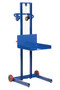 Vestil Steel Low Profile Lite Load Lift With Winch and Fixed Wheels - 20 In. x 20 In. Platform 400 lb - Blue