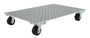 Vestil Aluminum Plate Dolly with Rubber Wheels - 36 In. x 24 In. x 6-1/8 In. 1200 lb - Silver