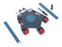 Vestil Steel Multi Direction Machinery Skate - 18 In. Length x 17-1/2 In. Width x 4-7/16 In. Height 8,800 lb - Blue and Gray