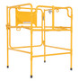 Vestil Steel Manhole Guard Rail with Aluminum Sign - 31 In. x 30 In. Warning Do Not Enter Sign Message - Yellow