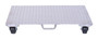 Vestil Aluminum Plate Dolly with Rubber Wheels and Handle - 36 In. x 24 In. x 6 In. 1200 lb - Silver