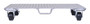Vestil Aluminum Plate Dolly with Rubber Wheels and Handle - 36 In. x 24 In. x 6 In. 1200 lb - Silver
