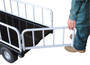 Vestil Steel Traction Drive Cart Top Load with Gate - 59 In. x 28 In. x 44 In. 750 lb - Black
