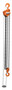Vestil Professional Hand Chain Hoist - 10 Ft. Lift Height 6,000 lb - Orange