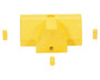 Vestil 100% Recycled Plastic T Section Modular Guard Curb - 12 In. x 6 In. x 5 In. - Yellow