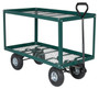 Vestil Steel Landscape Cart with Two Shelf - 51 In. x 24 In. x 36 In. 300 lb - Green