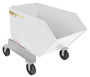 Vestil Steel Portable Tilting Hopper - 3/4 Cubic Yard 2,000 lb - White