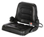 Vestil Vinyl Fork Truck Seat with Seat Belt - 19-1/4 In. x 22 In. x 17-15/16 In. 300 lb - Black