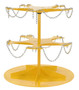 Vestil Steel - 5 Gallon Pail Carousel Rack, 10 Pails 350 lbs Per Shelf - Yellow