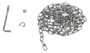 Vestil Carbon Steel Double Loop Coil Chain with Hanger - 15 Ft. Length - Gray