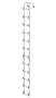 Vestil Galvanized Tank Access Ladder - 12 Ft. 300 lb - Silver