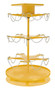 Vestil Steel - 5 Gallon Pail Carousel Rack, 15 Pails 350 lbs Per Shelf - Yellow