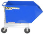 Vestil Steel Portable Tilting Hopper - 1/2 Cubic Yard 2,000 lb - Blue