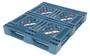 Vestil High Density Polyethylene Pallet - 48 In. x 40 In. x 6 In. 7054 lb Static - Blue