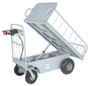 Vestil Steel Off-Road Tilting Traction Drive Cart - 500 lb Rough Terrain - Gray