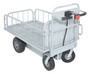 Vestil Steel Off-Road Tilting Traction Drive Cart - 500 lb Rough Terrain - Gray