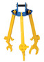 Vestil Steel Multi-Purpose Overhead Drum Lifter - 14-3/4 In. x 14-3/4 In. x 19 In. 800 lb - Blue and Yellow