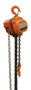 Vestil Professional Hand Chain Hoist - 15 Ft. Lift Height 1,000 lb - Orange