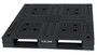 Vestil High Density Polyethylene Standard Rackable Pallet/Skid - 47-1/4 In. x 47-1/4 In. x 6 In. 22,000 lb Floor - Black