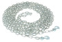 Vestil Steel Chain with Grab Hook - 40 Ft. Length 1/4 In. Chain 6,000 lb Pulling - Silver