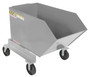 Vestil Steel Portable Tilting Hopper - 1/2 Cubic Yard 2,000 lb - Silver