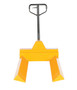 Vestil Steel Pallet Truck V-Shaped Center - 78 In. x 33 In. x 43-13/16 In. 4000 lb - Yellow