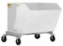Vestil Steel Portable Tilting Hopper - 1-1/2 Cubic Yard 2,000 lb - White