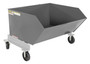 Vestil Steel Portable Tilting Hopper - 1 Cubic Yard 2,000 lb - Gray Semi Gloss