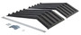 Vestil Polyethylene Heavy Duty H Style Hopper Lid Use with - 1 Cubic Yard Hoppers - Black
