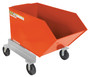 Vestil Steel Portable Tilting Hopper - 3/4 Cubic Yard 2,000 lb - Orange