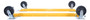 Vestil Glass Filled Nylon Caster Kit - 6 In x 2 In For Adjustable Pallet Stand Models Black / - Yellow