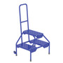 Vestil Steel Portable Two-Step Rolling Perforated - 23-1/2 In. x 20-9/16 In. x 42 In. 300 lb - Blue