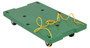 Vestil Polyethylene Dolly with Pull Rope - 30 In. x 18 In. x 6-5/16 In. 500 lb - Green