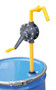Vestil Polyphenylene Sulfide Manual Rotary Drum Pump - 10 In. x 8 In. x 12 In. - Yellow